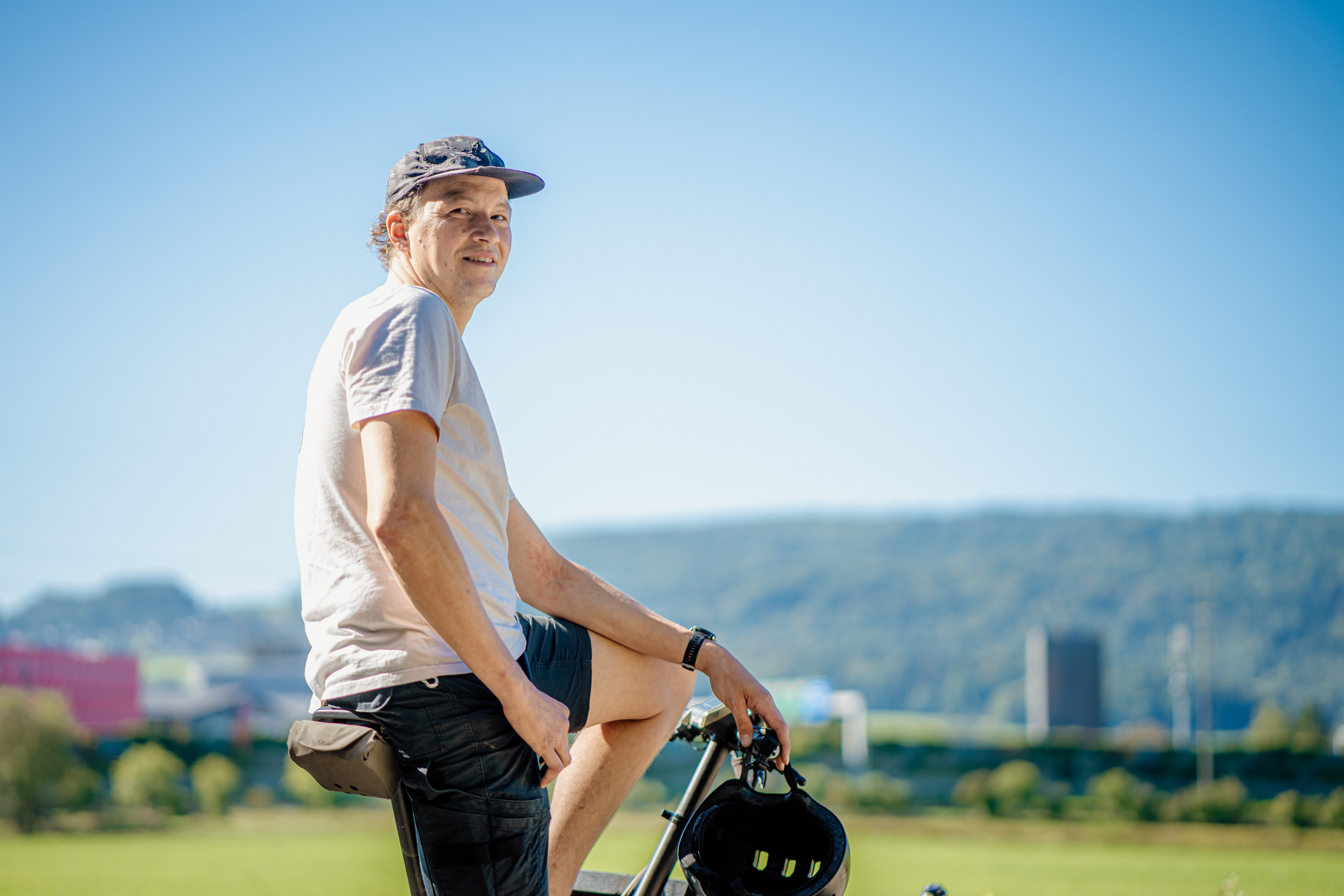 Velofahrer unterwegs